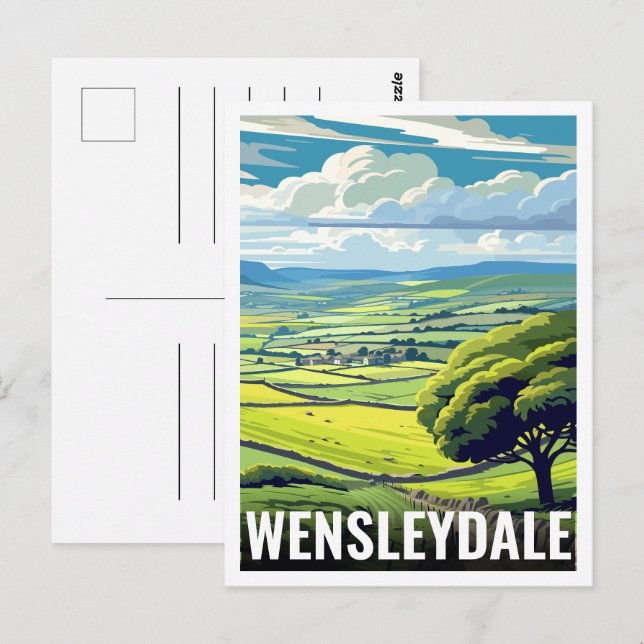 Postal Regalos Wensleydale Yorkshire Inglaterra (Anverso / Reverso)