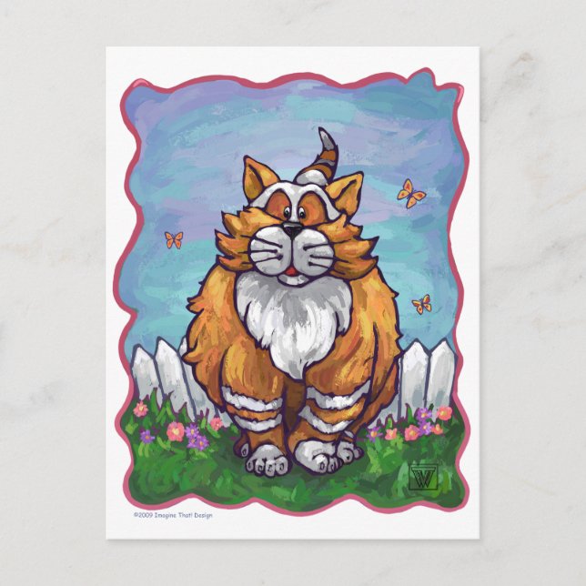 Postal Regalos y accesorios para gatos de jengibre (Anverso)