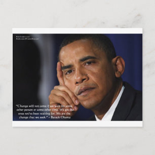 Postal Regalos y camisetas de citas sabias de Obama "Sobr