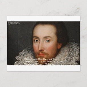 Postal Regalos y camisetas de citas sabias de Shakespeare