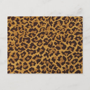 Postal Regalos y coleccionables de estampado de leopardo