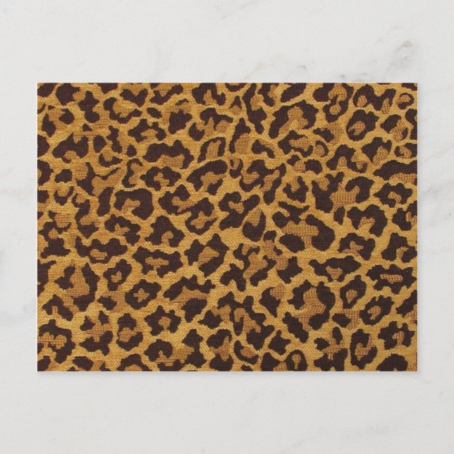 Postal Regalos y coleccionables de estampado de leopardo  (Anverso)