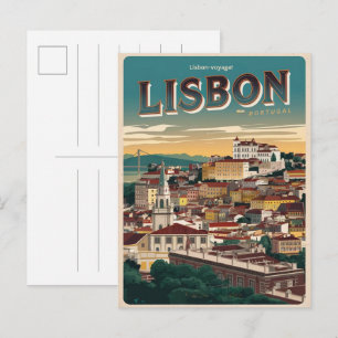 Postal Regalos y souvenirs de viaje vintage lisboa portug
