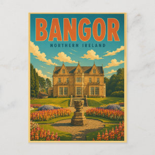 Postal Regalos y souvenirs vintage de Bangor Irlanda del