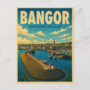 Postal Regalos y souvenirs vintage de Bangor Irlanda del