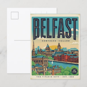 Postal Regalos y souvenirs vintage de Belfast Irlanda del