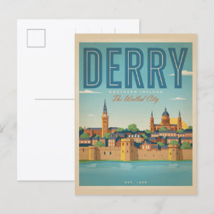 Postal Regalos y souvenirs vintage de Derry Irlanda del N