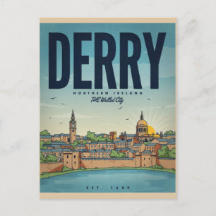 Postal Regalos y souvenirs vintage de Derry Irlanda del N