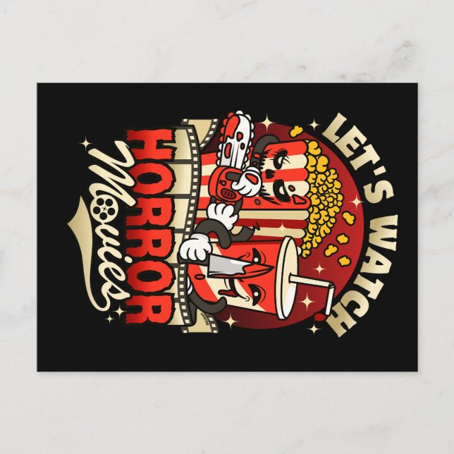 Postal Regardons des films d'horreur - Collations (Anverso)