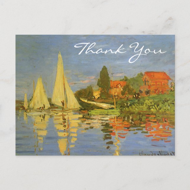 Postal Regata de Monet en Argentina (Anverso)