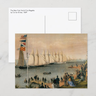 Postal Regata del Club de Yates de Nueva York, marítimo v
