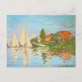 Postal Regatta en Argenteuil por Claude Monet