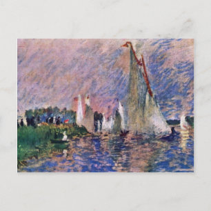 Postal Regatta En Argenteuil Por Pierre-Auguste Renoir