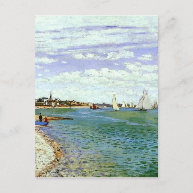 Postal Regatta en Sainte-Adresse por Claude Monet (Anverso)