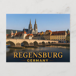 Postal Regensburg Alemania Destino de Viaje Histórico por