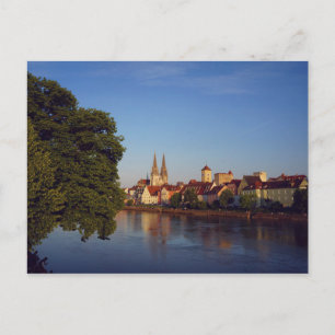 Postal Regensburg am Abend