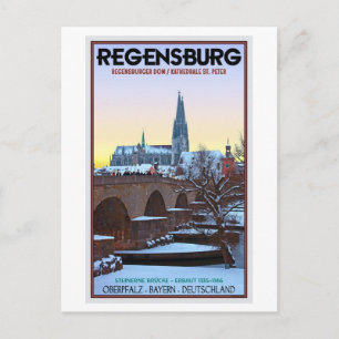 Postal Regensburg - Dom und Steinerne Brücke