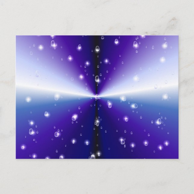 Postal Regentropfen auf lila Regenbogen (Anverso)