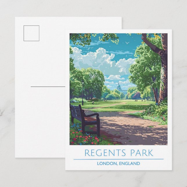Postal Regents Park London Inglaterra Viajes de época (Anverso / Reverso)