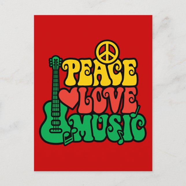 Postal Reggae Peace Love Music (Anverso)