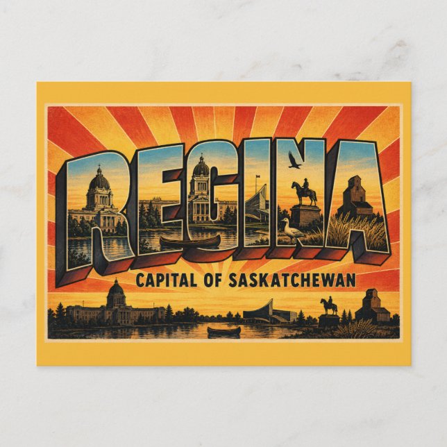 Postal Regina Capital de Saskatchewan (Anverso)