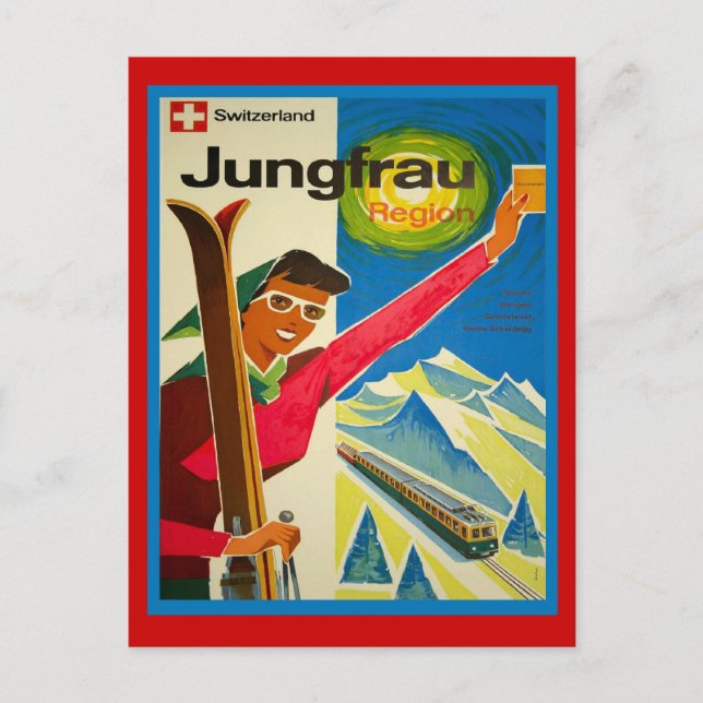 Postal Región de jungfrau de Suiza (Anverso)