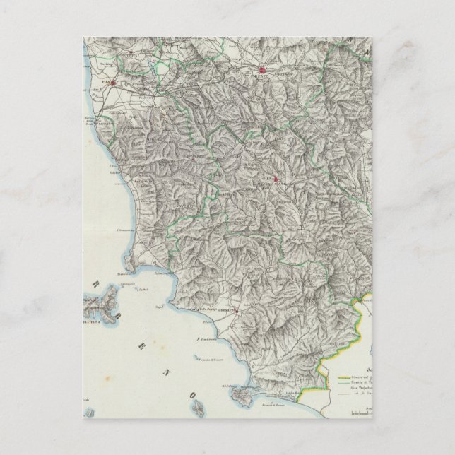 Postal Región de la Toscana Italia (Anverso)