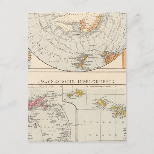 Postal Región subpolar y Polinesia (Anverso)