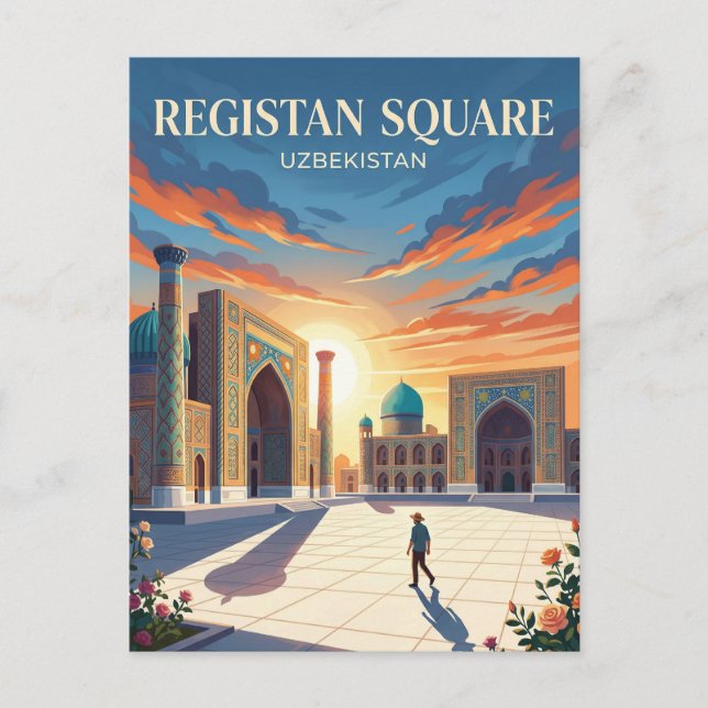 Postal Registan Square Uzbekistan (Anverso)