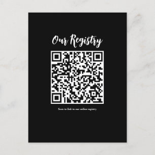 Postal Registro de Boda Escaneable con Código QR Minimali