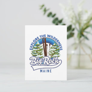 Postal Registro de viajes para esquiar Big Rock Maine