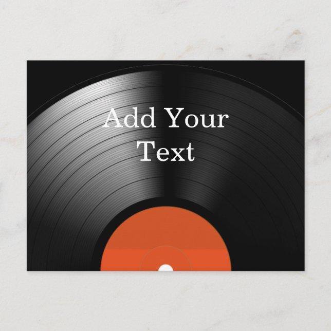 Postal Registro de vinilo (Anverso)