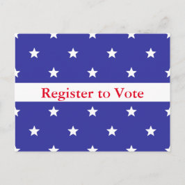 Postal Registro patriótico personalizado para votar tarje