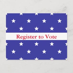 Postal Registro patriótico personalizado para votar tarje