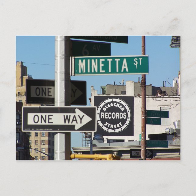 Postal Registros callejeros de Bleecker (Anverso)