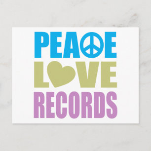 Postal Registros de amor de paz