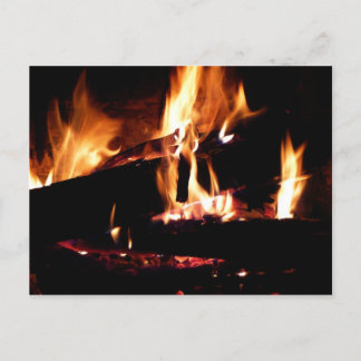 Postal Registros en la fotografía de fuego cálido de la c