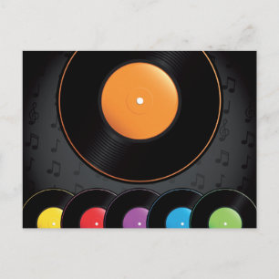 Postal Registros Turnables En Colores Vivos