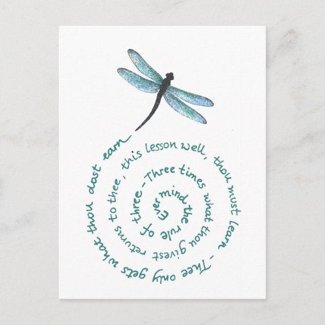 Postal Regla de 3 - Ley de Brujas - Rede Wiccan (Anverso)