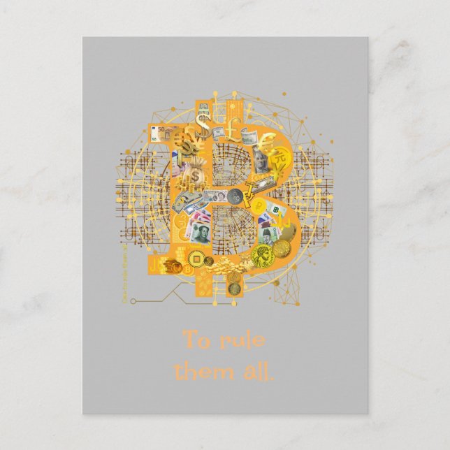 Postal Regla de Bitcoin (Anverso)