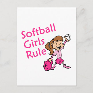 Postal Regla de Chicas de Softbol