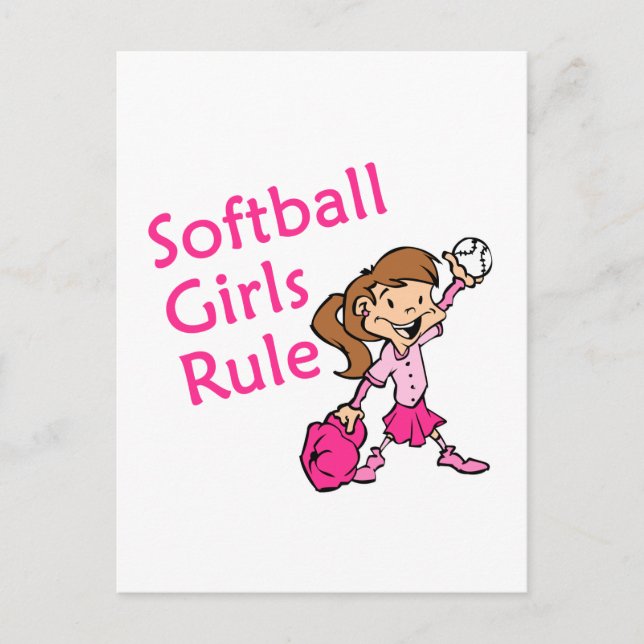 Postal Regla de Chicas de Softbol (Anverso)