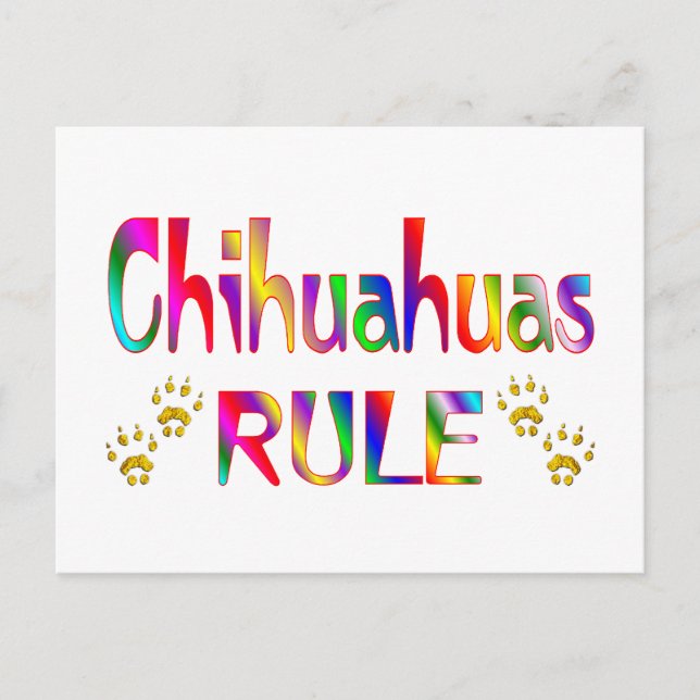Postal Regla de Chihuahuas (Anverso)