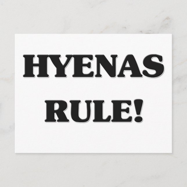 Postal Regla de Hyenas (Anverso)