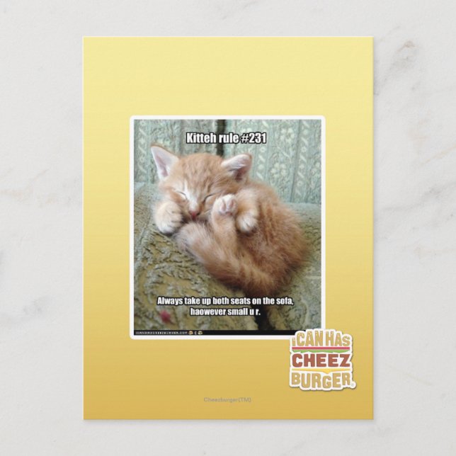 Postal Regla de Kitteh #231 (Anverso)