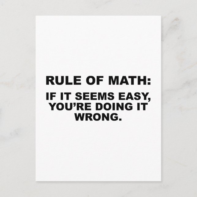 Postal Regla De Matemáticas (Anverso)