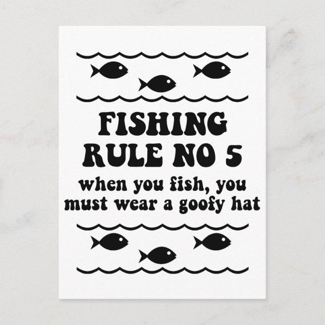 Postal Regla de pesca no 5 (Anverso)