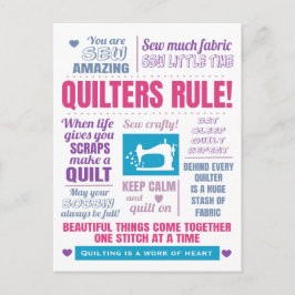 Postal Regla de Quilters Quilters Quilters