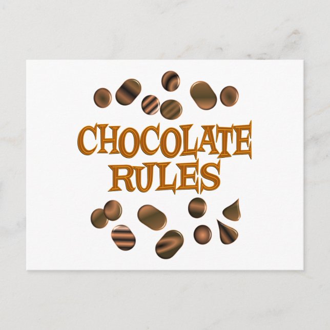 Postal Reglas de chocolate (Anverso)