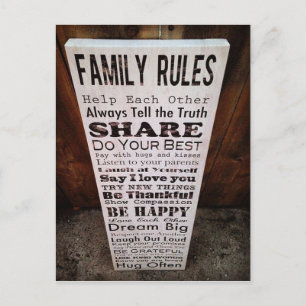 Postal Reglas de familia